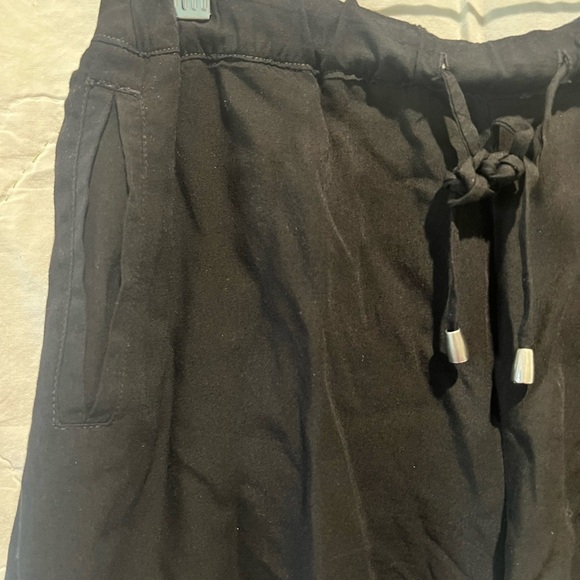 Splendid black elastic waist short rayon voile ruffle shorts size xlarge - Picture 3 of 6